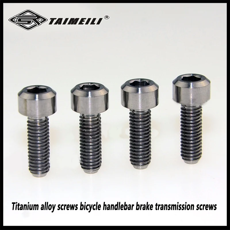 4pcs titanium alloy screws M5x12/15/18/20/25mm bicycle handlebar brake transmission screws