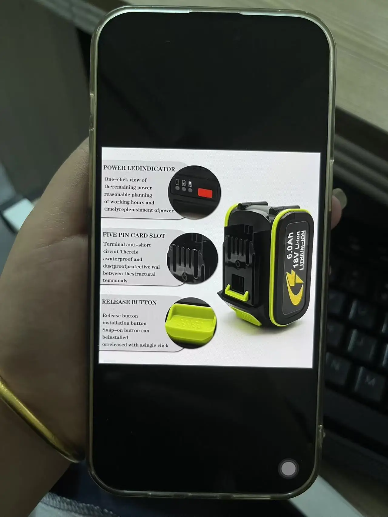 

For Worx WA3553 10V 6.0Ah battery cordless power tool backup battery WA3551 WA3553 WA3641 WX373 WX390 battery