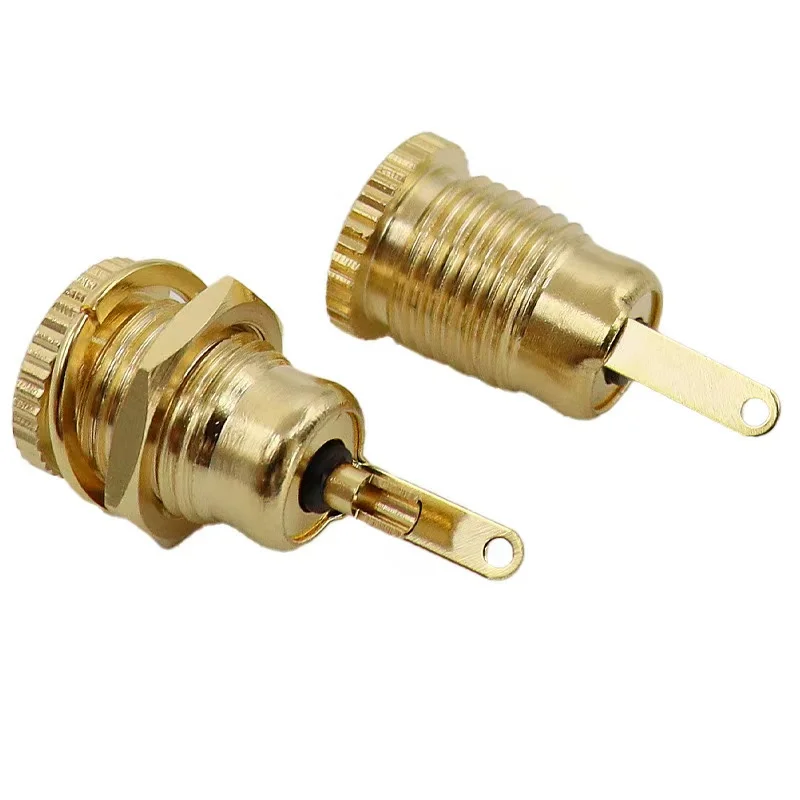 1PC DC-099 DC Power Supply Jack Socket Female Panel Mount Connector 5.5mm 2.1mm 2.5mm Plug Adapter 2 Terminal Types GOLD PLATED