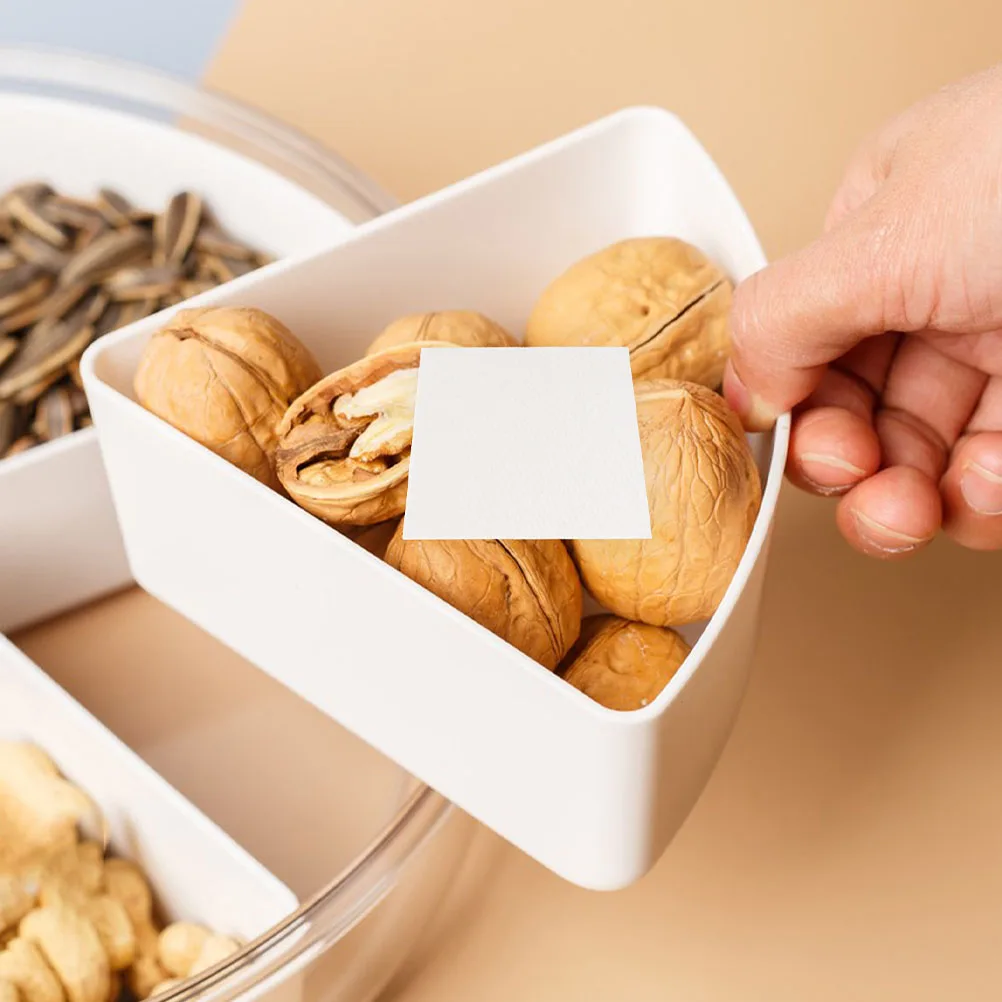 

100pcs Moisture Absorbing Sheets Plant Fibre Drying Sheet For Food Storage Biscuit Jar Rice Container Pet Food Natural Desiccant