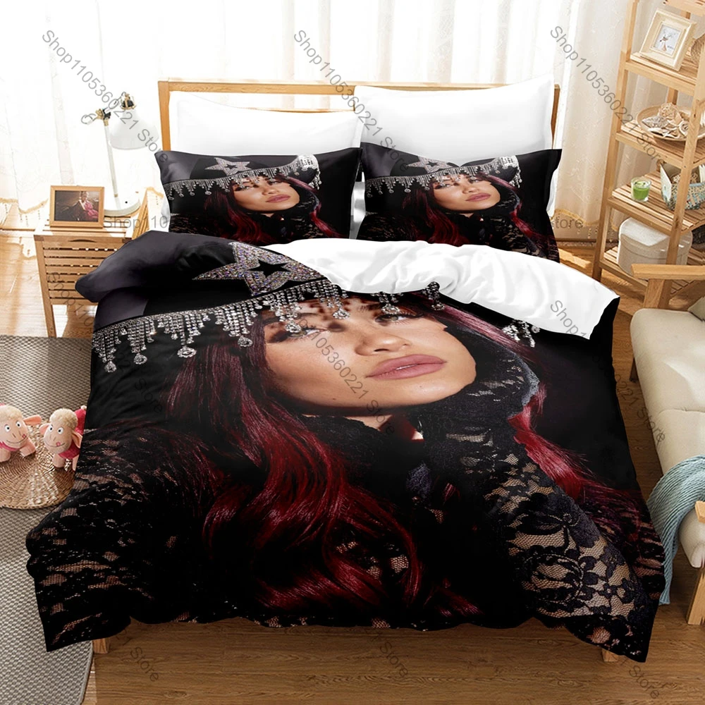 Nessa Barrett I Wanna Die Themed Duvet Cover + 2 Pillowcases, Dark Pop Song Graphic Bedding Set Home Dorm Decor for Music Lovers