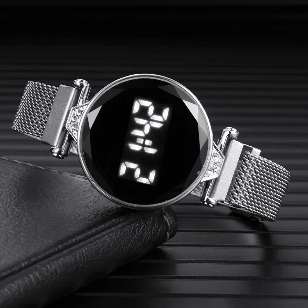 2024 Luxury Women's Watches Rose Gold Stainless Steel Ladies Wristwatch LED Digital Watch for Women Electronic Clock Reloj Mujer image 5