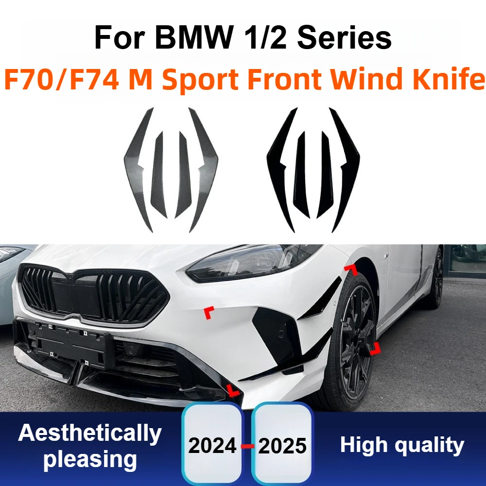

For BMW 1 Series 2 Series F70 F74 M Sport 2024+ Front Side Canard Air Vent Sticker Diffuser Exterior Tuning Modification kit