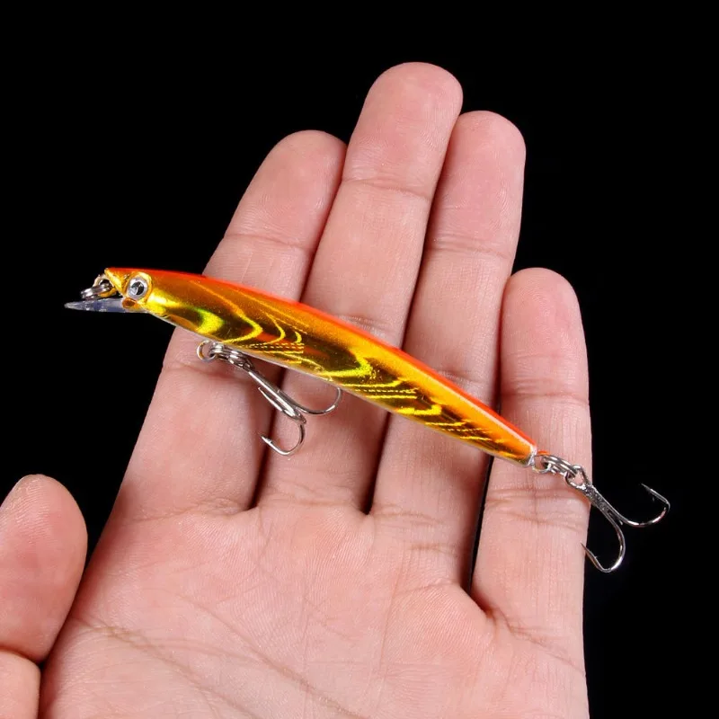 1 pièce/5 pièces Leurre de pêche Minnow 8CM 5G avec 2 hameçons, Isca Artificielle, Leurre dur Wobbler, Matériel de pêche