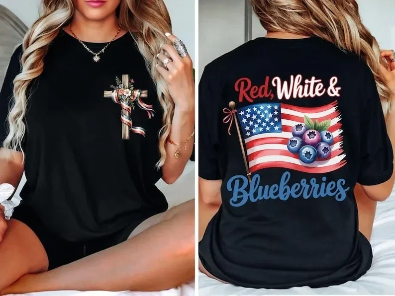 Red, White and Blueberries T-Shirt, Blueberry Budget Shirt, Charlie Kirk Inspire