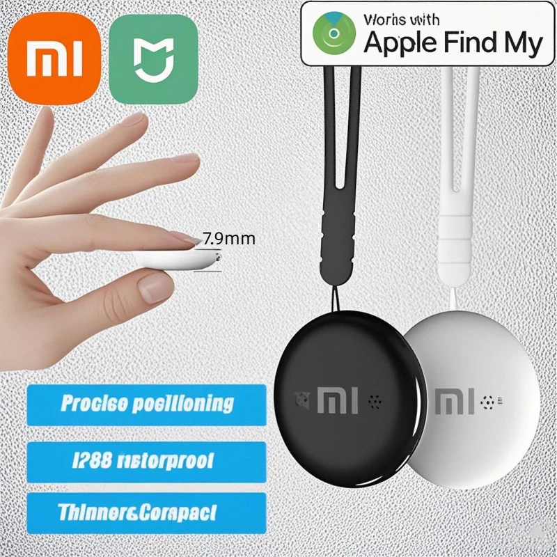 Xiaomi AirTag Bluetooth GPS Trackers Work With Apple Find My Global Positioning Smart Tracker Key Wallet Anti-lost Device 2025