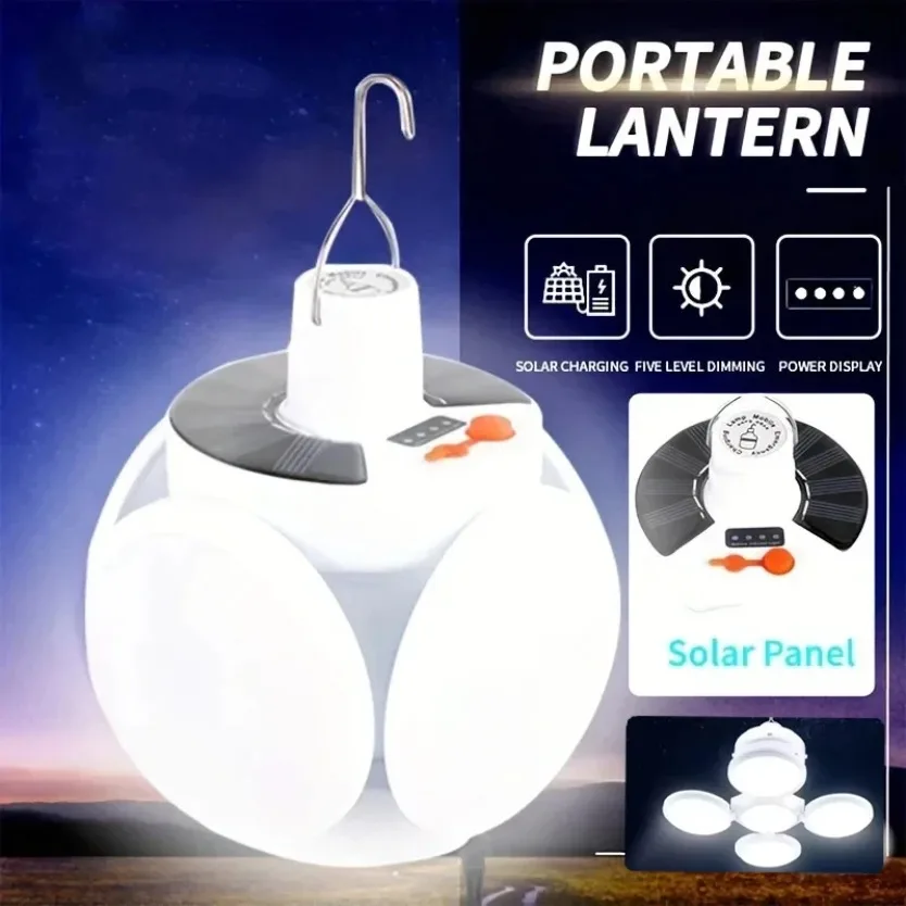 USB Powered Waterproof Emergency Trouble Light Magnetic Hanging Lantern Rechargeable Flashlight for Camping Fishing Outdoor