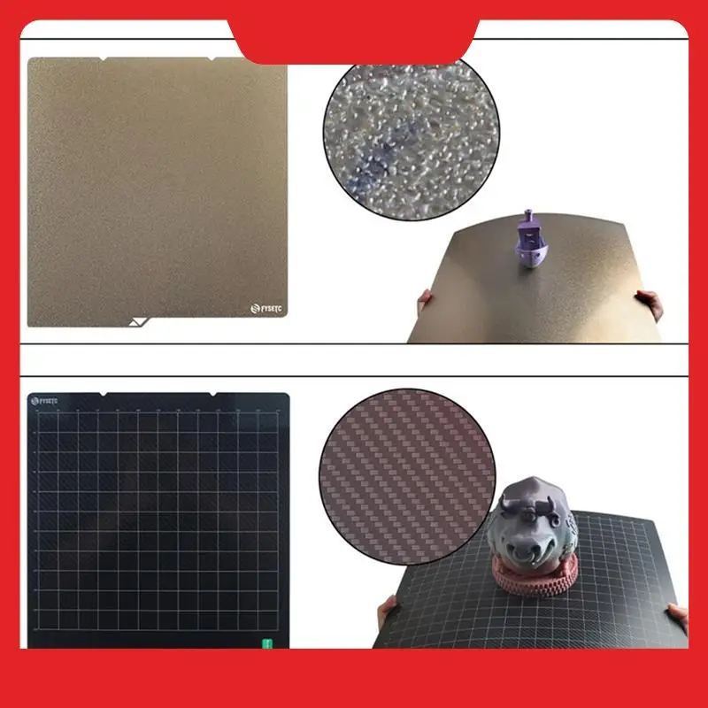 FYSETC For Anycubic Kobra S1C Plate PEI Sheet Build Plate For Anycubic Kobra S1C Carbon Fiber Textured Build Plate