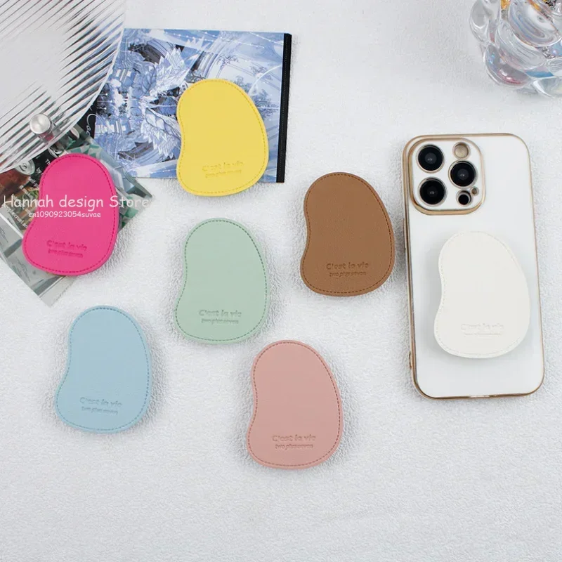 Cute Leather For Magsafe Magnetic Phone Griptok Grip Tok Stand For iPhone 15Promax Wireless Charging Case Bracket Holder