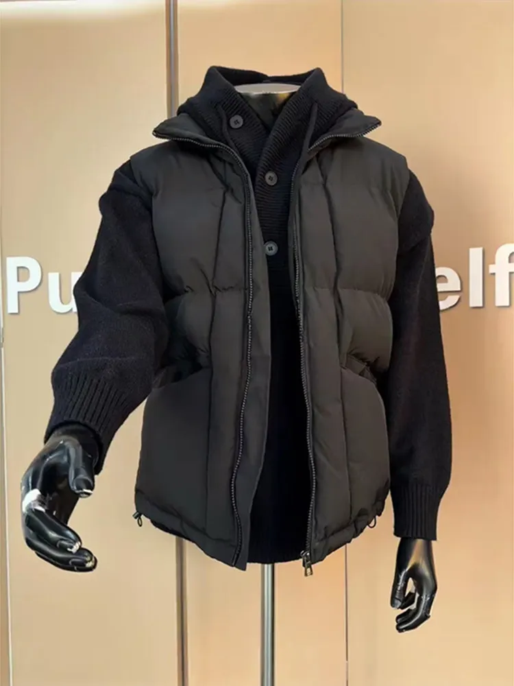 

Мужская зимняя легкая пуховая жилетка Bla American Heavyweight Hoodie, хлопковая верхняя одежда, многослойное высококачественное пальто