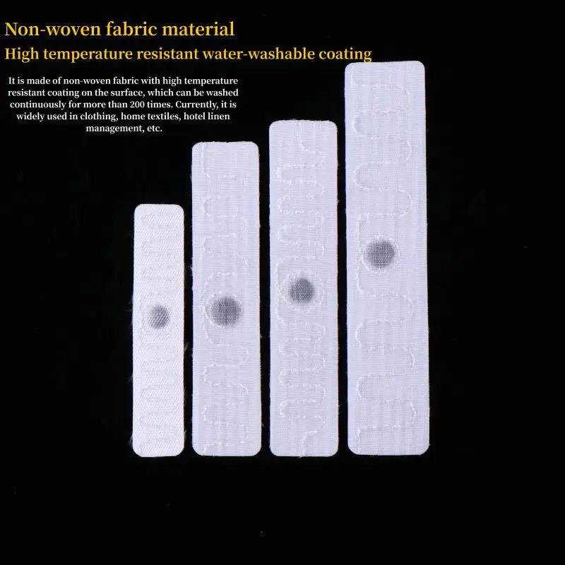 

New 5/10Pcs High Temperature UHF Sew Soft Textile Silicone Non-Woven Label Laundry Tag RFID Laundry Tag PPS Electronic Label