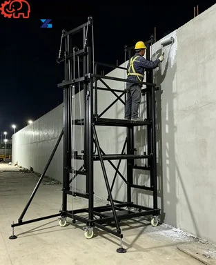 Electric Scaffolding Foldable Electric Lift Table Scaffold 500kg Load For Electrical Construction