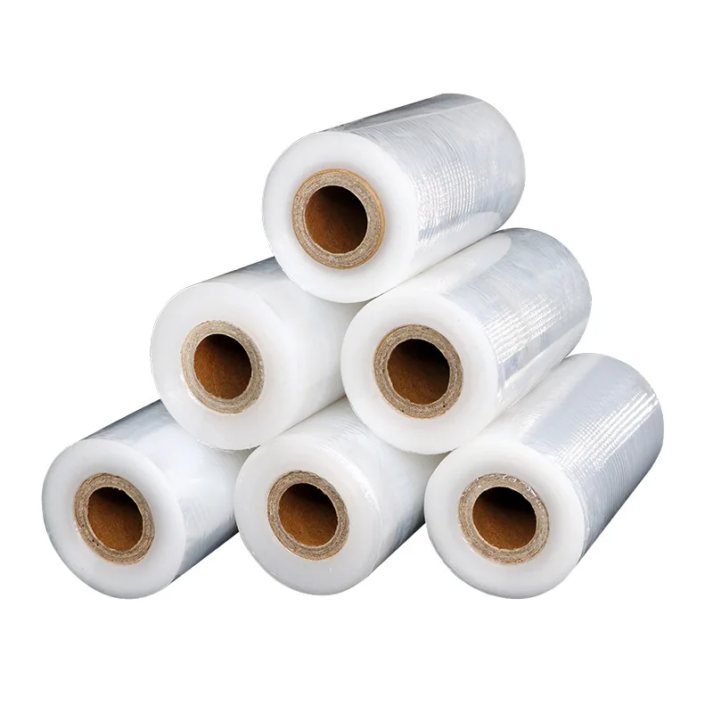 

200m PE Clear Winding Stretch Thin Film Anti-damage Small Package Wrap Rolls Fixed Protect PE Leakproof Sticky Membrane Sheet