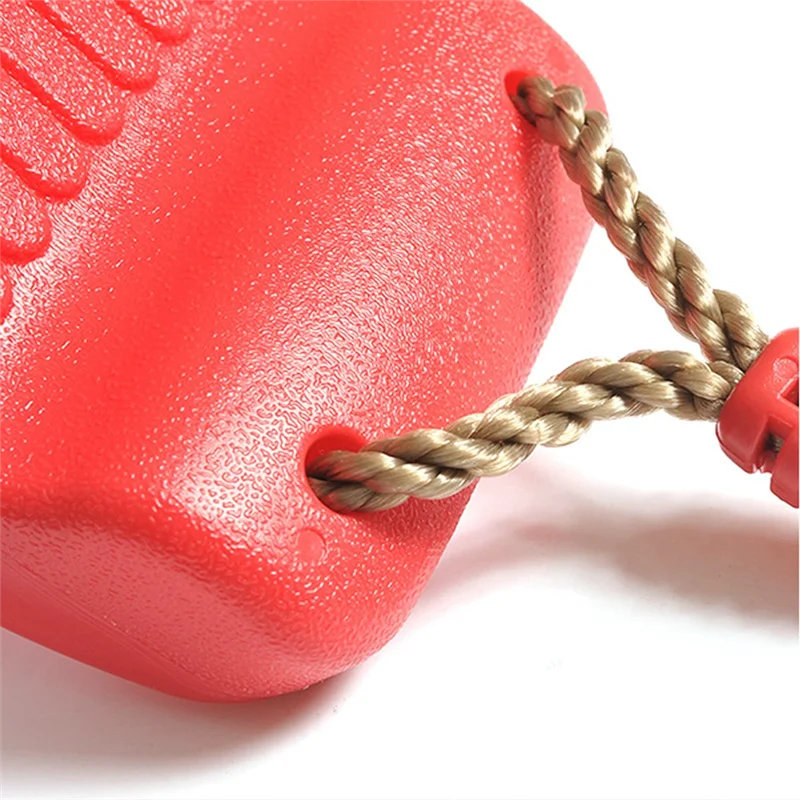 

ABKJ-1 PCS Swing Seat Board Plastic Swing Set Easy Install Swing Set With Rope Red Plastic For Boys Girls Outdoor Garden