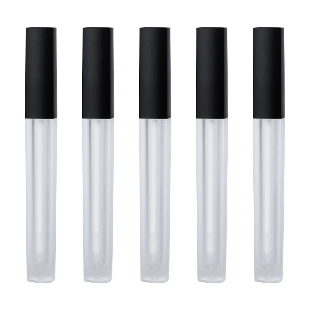 10Pcs Empty Lip Gloss Bottles 4.5ml Transparent Mini Tubes Durable Portable Makeup Containers Travel Use Lip Gloss Bottles