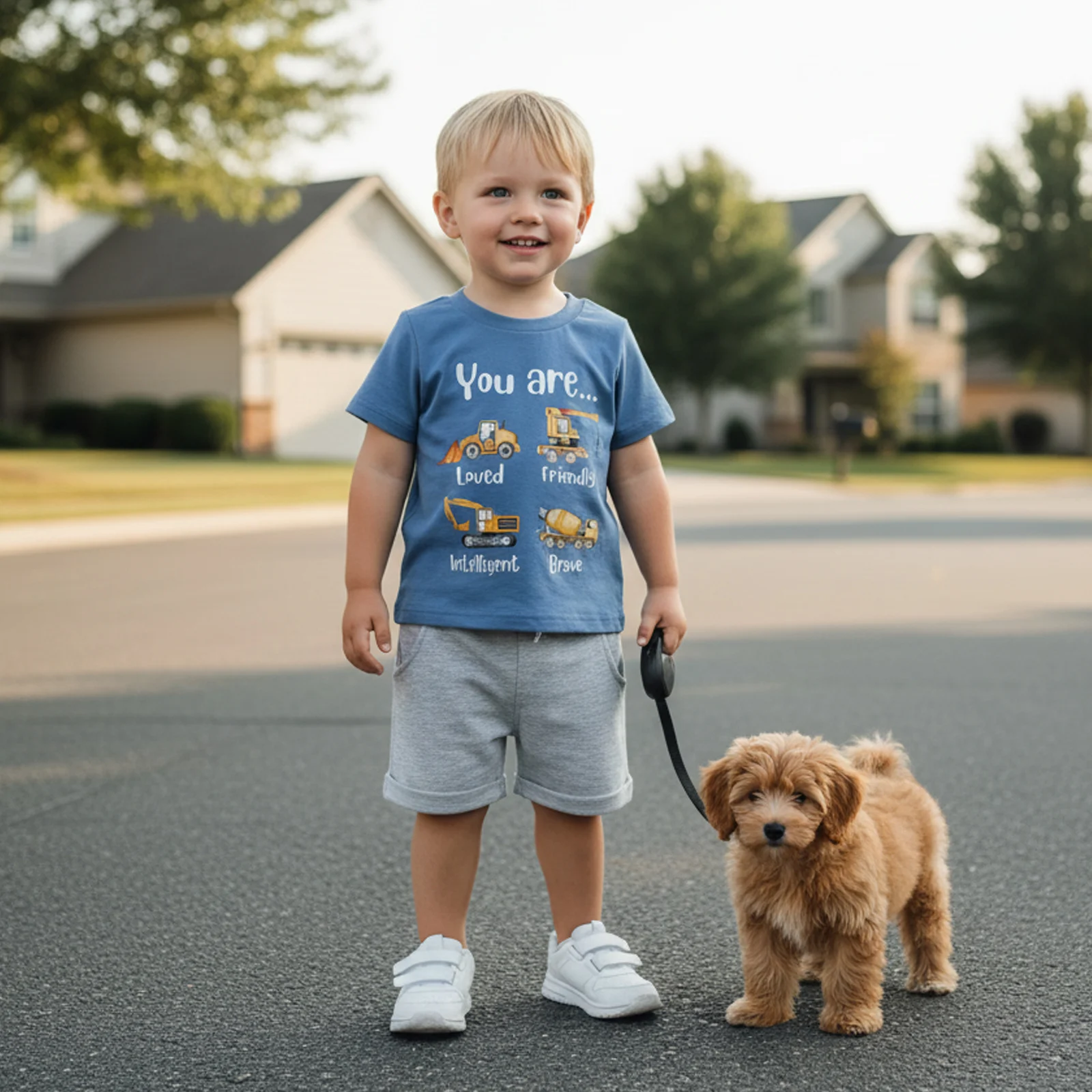 

Летняя повседневная одежда Blotona для маленьких мальчиков, футболка с короткими рукавами и круглым вырезом с буквенным принтом, топы и шорты с эластичной резинкой на талии, комплект из 2 предметов