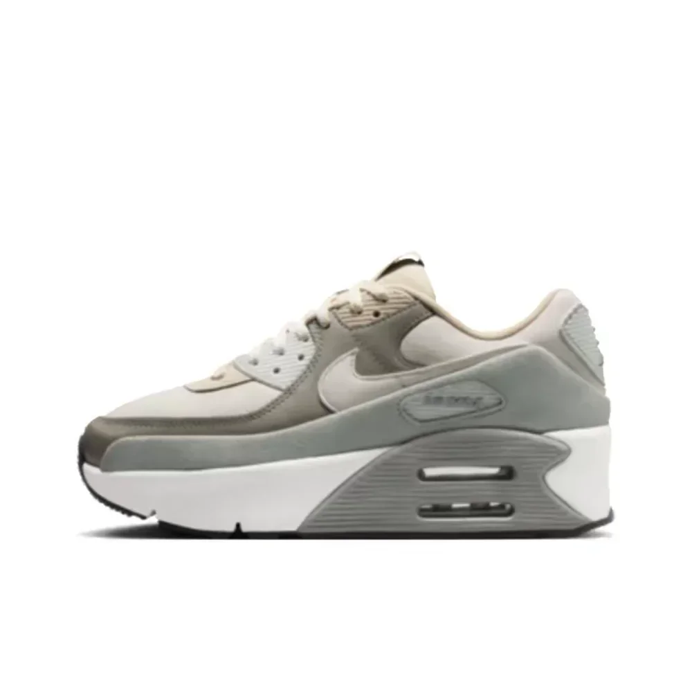 

Nike Air Max 90 Women and Men Light Grey Low Top Classic Retro Non-slip Shock-absorbing Casual Running Shoes FD4328-108