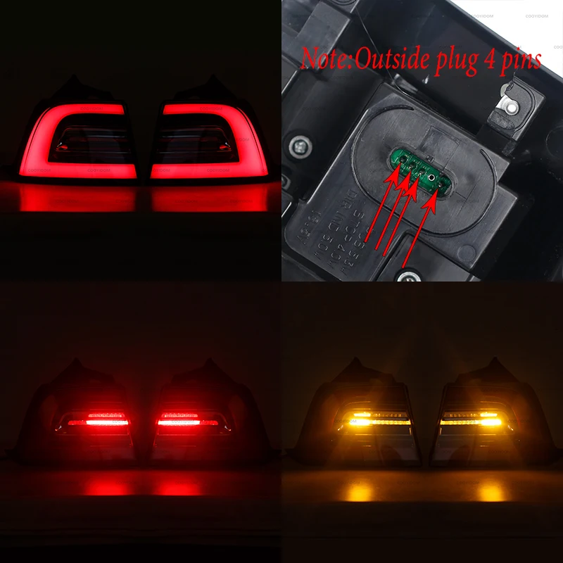 LED Bumper Tail Light Inside Outside For Tesla Model 3 2017-2021 Asian And European Version For Car 1502088-00-B 1077398-00-F