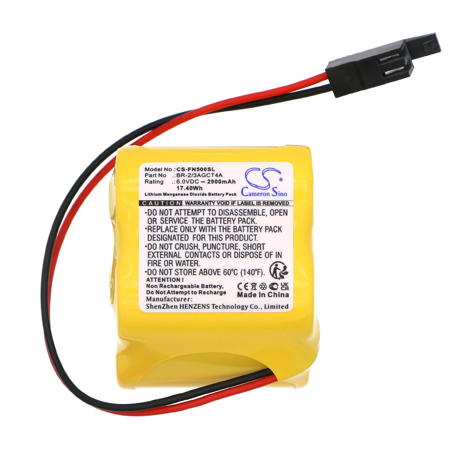 High Quality CS-FN500SL 6V 2900mAh Li-MnO2 Battery Compatible with Allen Bradley PLC GE Fanuc Amplifier