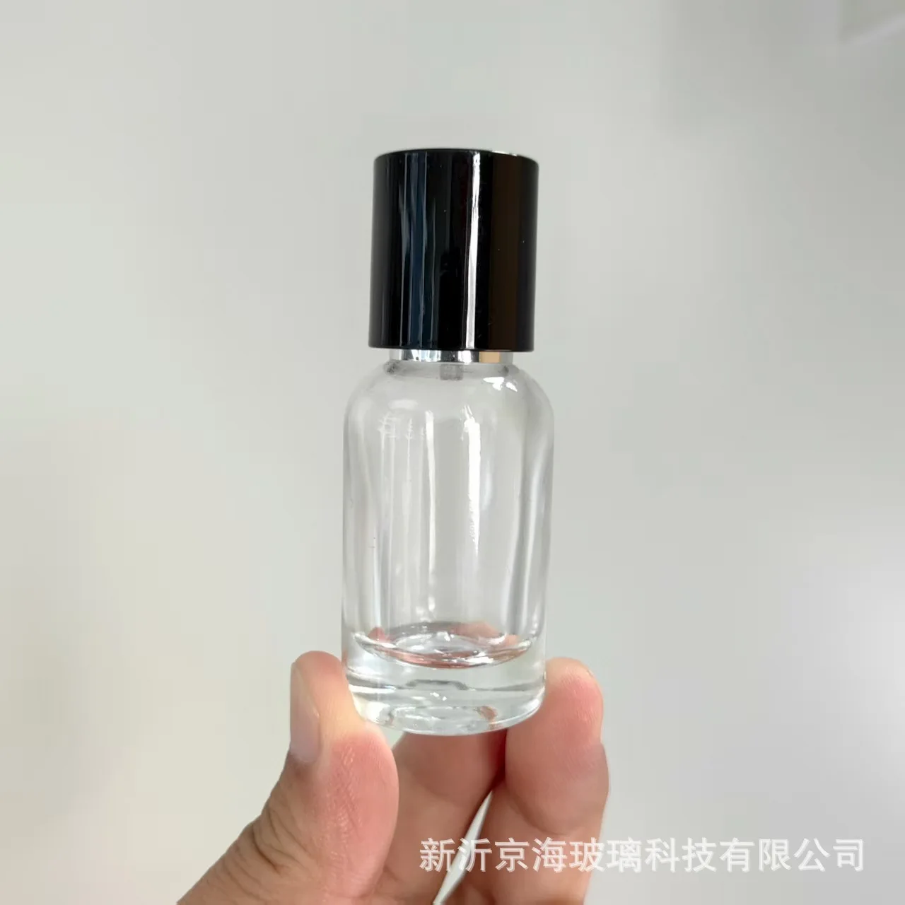 10ml Cylinder Perfume Glass Bottles 10pcs Set with Continuous Spray Pump & Glossy Black Cap
