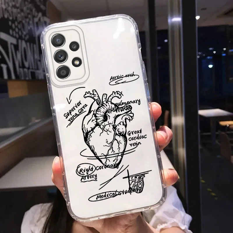 حافظة لهاتف سامسونج جالاكسي S25 Edge S22 FE S24 S20 Plus S21 نوت 20 Ultra 10 S23 Ultra Line نمط القلب