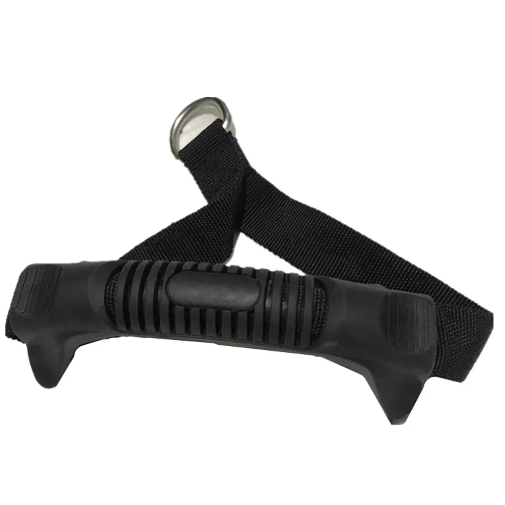 

2 Pcs Elastic Rope Handle Pull for Fitness Curling Training Black Pulldown Work