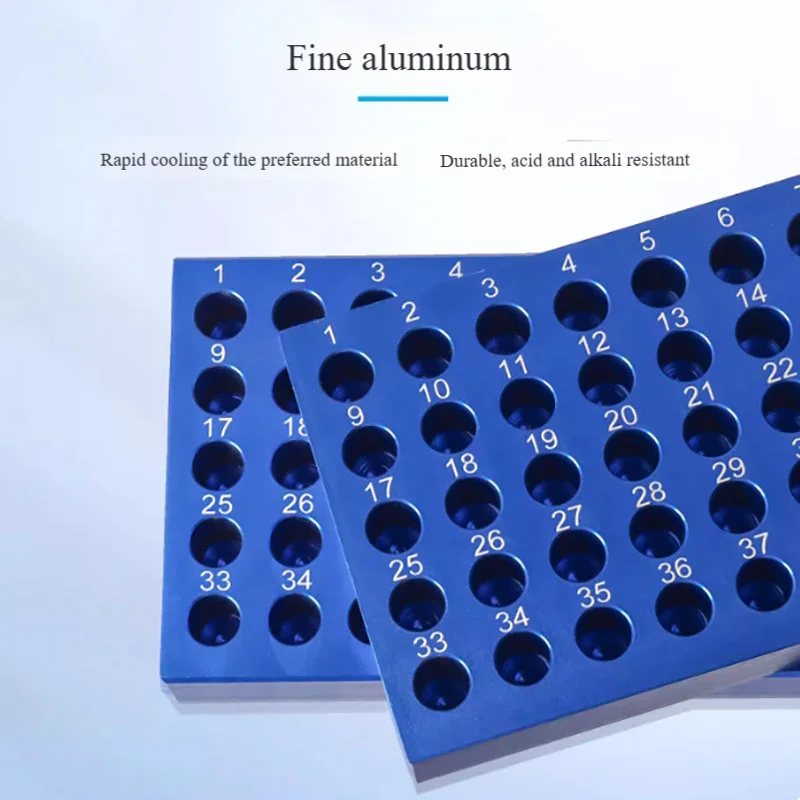 Laboratory aluminum ice box low-temperature metal ice box 24-hole/96-hole PCR ice box thermostat box freezing tube box