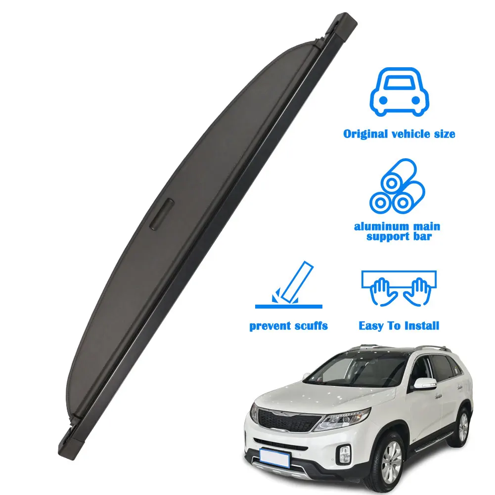 Car Trunk Accessories Parcel Shelf Retractable Cargo Cover For Kia Sorento 2011-2013