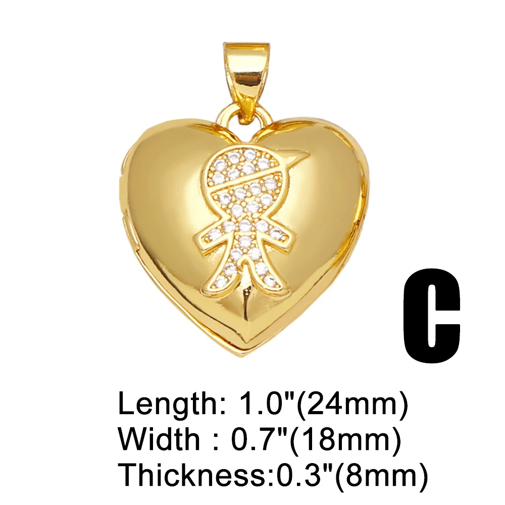 OCESRIO مريم العذراء القلب قلادة قلادة لتقوم بها بنفسك صنع النحاس الذهب مطلي الكلب الطفل قلادة مستلزمات صناعة المجوهرات pdta858