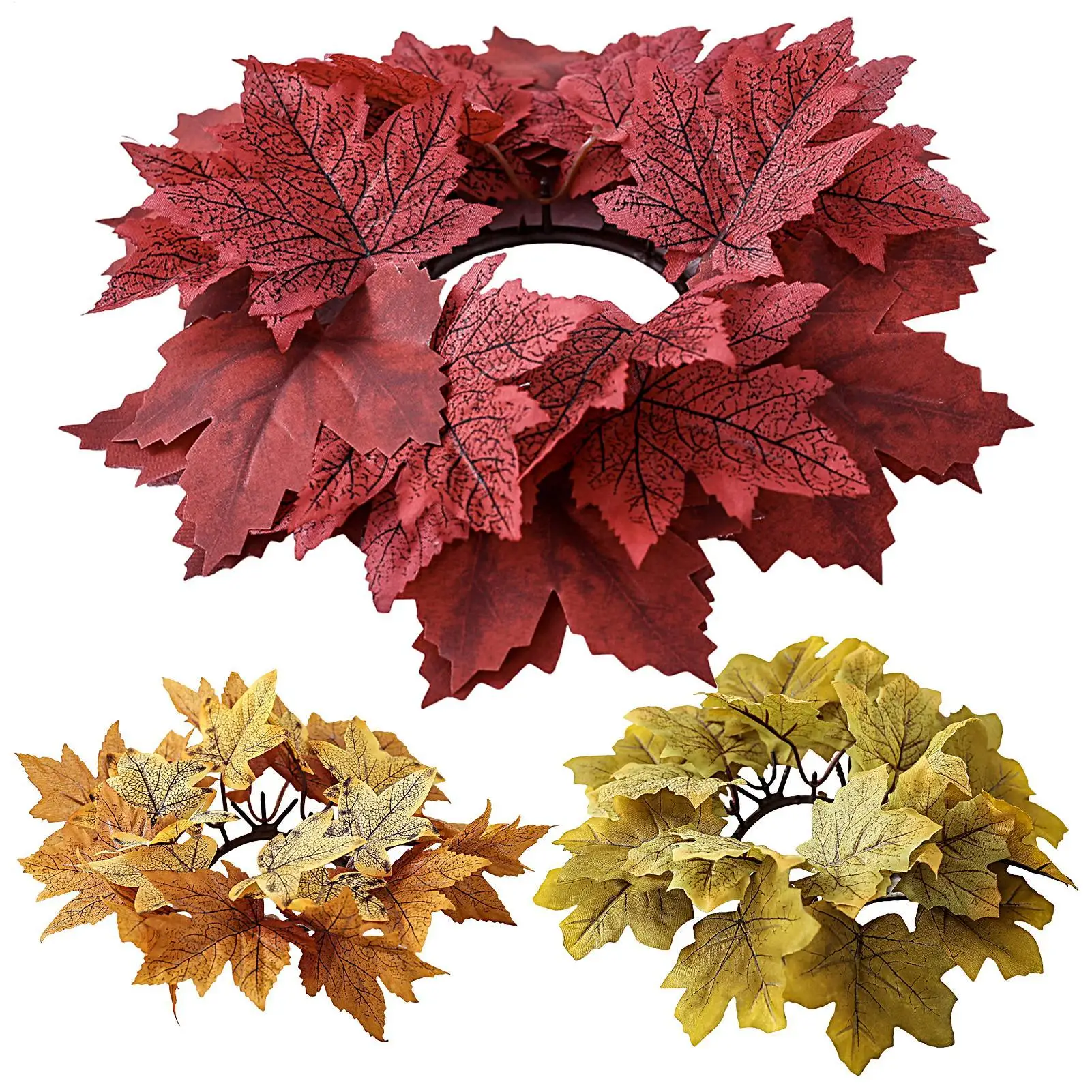Artificial Autumn Maple Leaf Plant Bouquet Photography Props Leaf Imitation Maple Leaf Fake Plants Home Halloween DIY Decoration