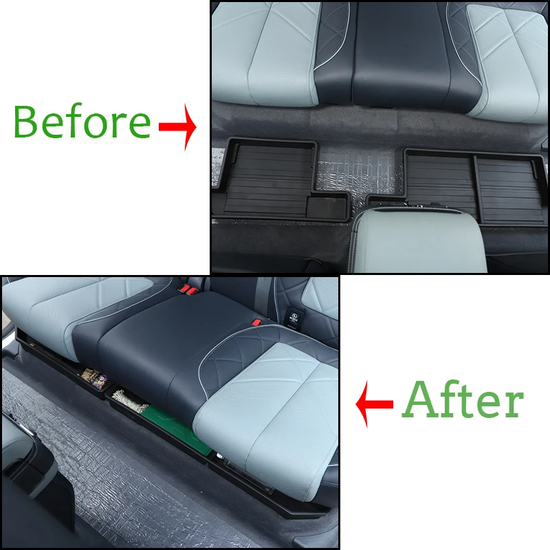 For BYD FANGCHENGBAO BAO 5 2023 2024 2025 Rear Seat Multifunctional Storage Organizer Tray ABS Car Interior Accessories 2 Pcs