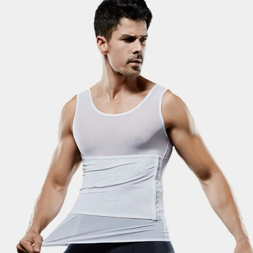 

Belly Contracting Body Shaper Vest Men Elastic Camisole Shapers Slimming Shapewear Thin Lingerie Tummy Control Underwear Man