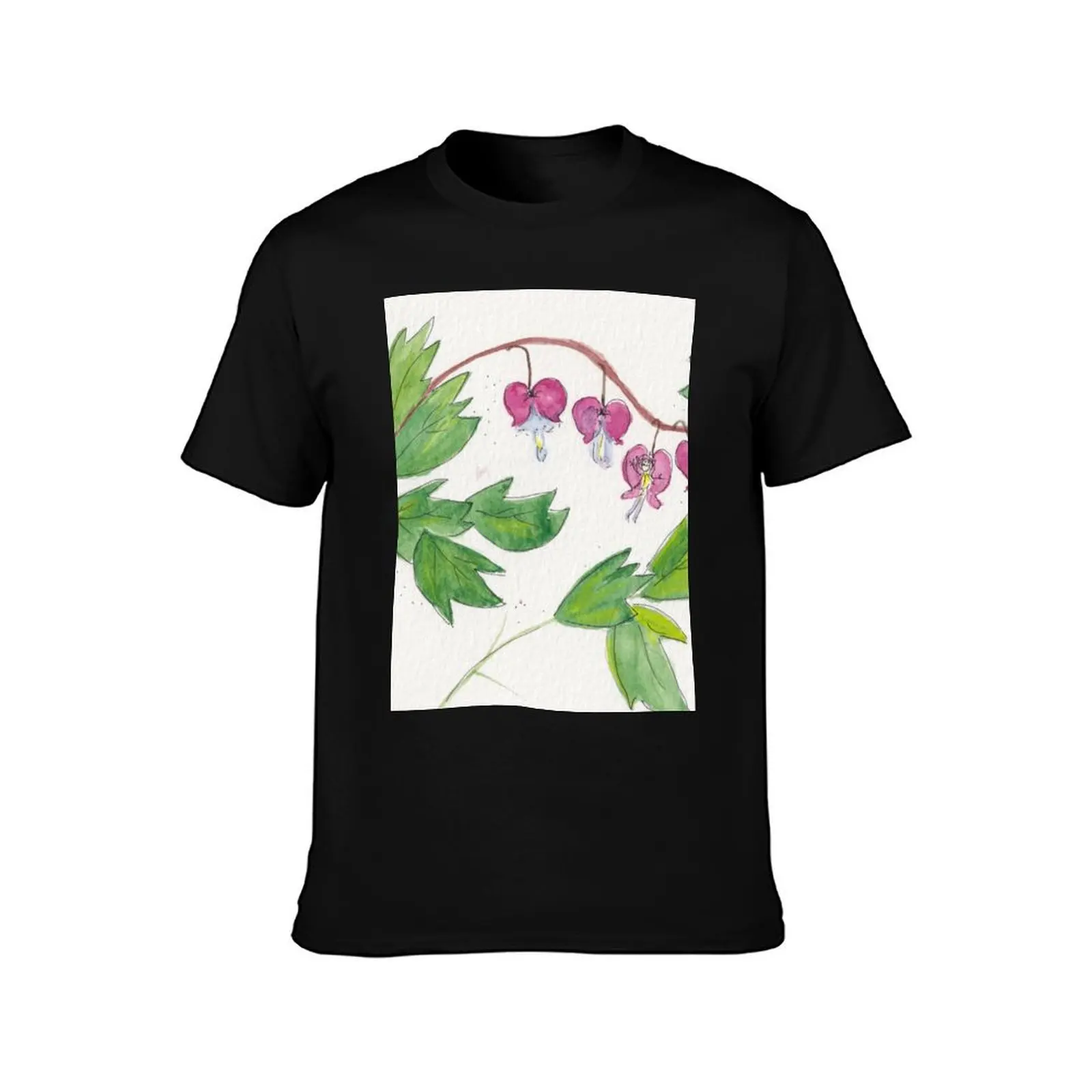 Bleeding Heart T-Shirt Casual All Match Tee Shirt for Men
