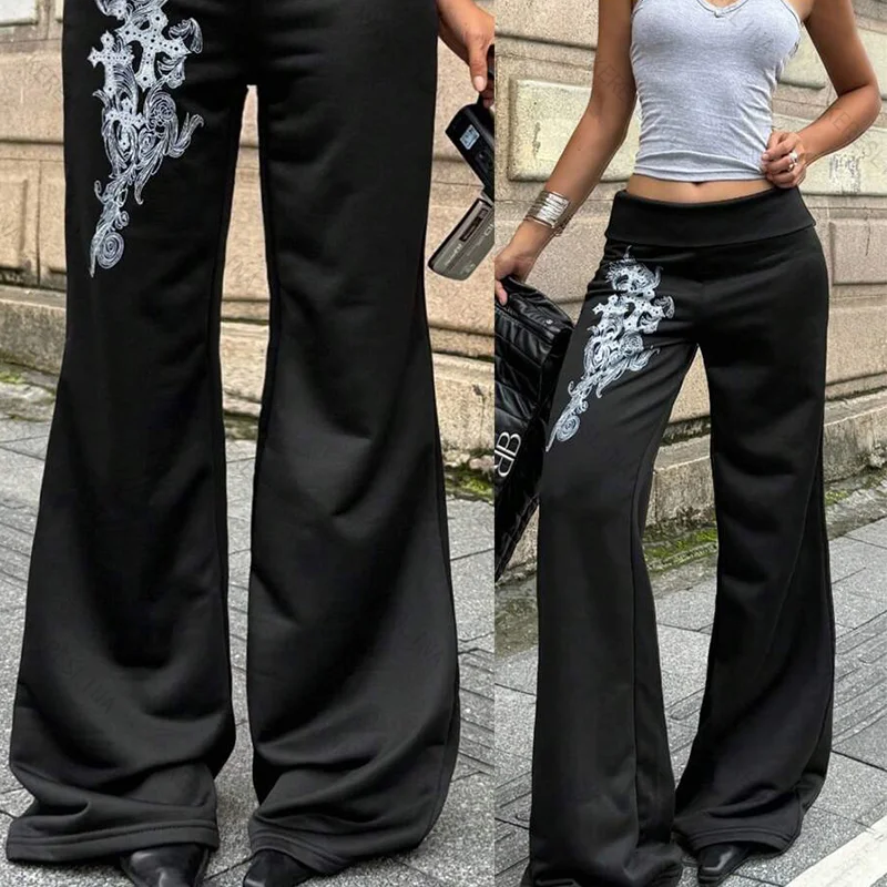 2000年代 ゴシックガール 原宿系 ハイストリート レトロ 快適 多用途 欧米風 エレガント セクシー ホットガールスタイル スリムフィットパンツ