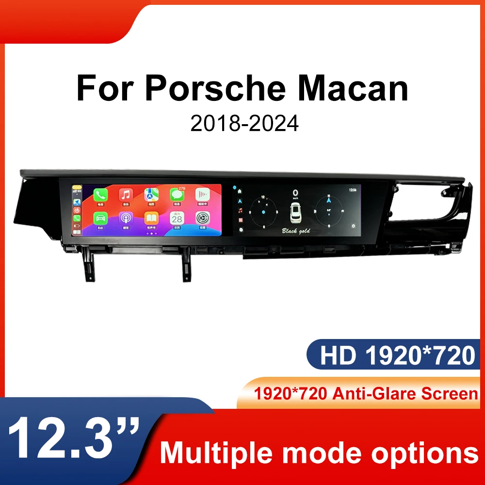 Для Porsche Macan 2018 2024, ЖК-панель приборов, цифровая приборная панель, Carplay, авторадио, navi, двойные экраны, PCM