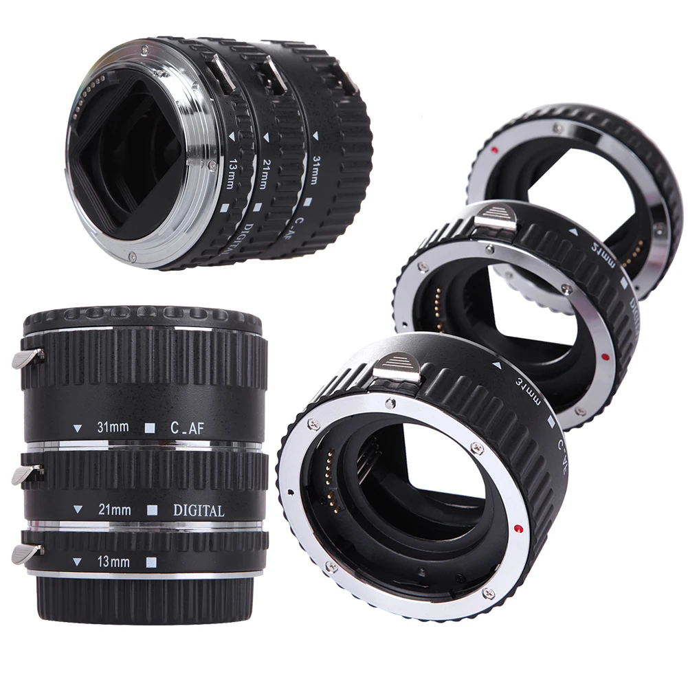 Lens Adapter Mount  Auto Focus Macro Extension Tube Adapter Ring for Canon EF EF-S Mount Extender Kit Camera Lens Extension Ring