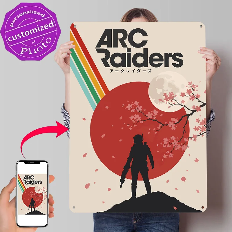 ARC Raiders Game 3D Texture Metal Poster Customized Wall Art Tin Sign Gift for Mancave Luxury Decoration Home Decorations House