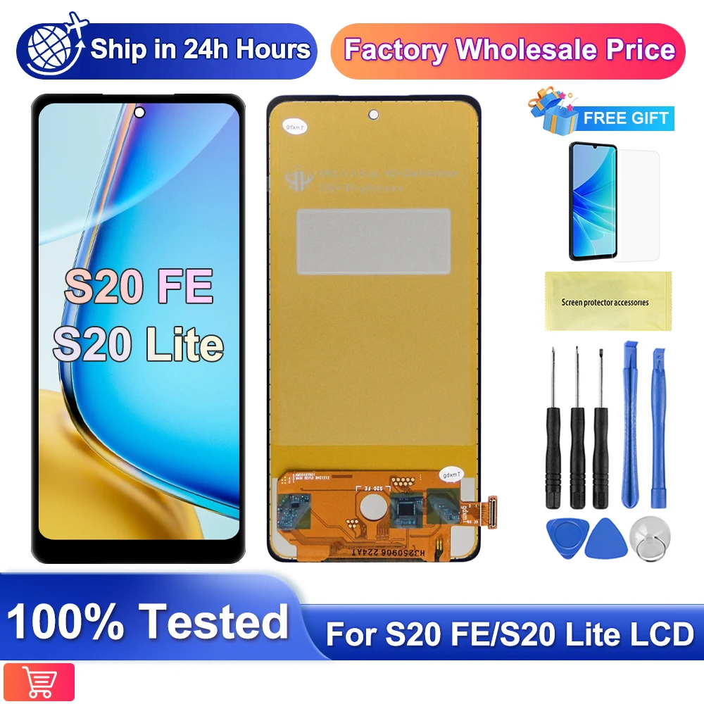 TFT S20FE LCD For Samsung S20 FE SM-G781 G7810 G781U G781B LCD Display Touch Screen Digiziter Assembly with Frame Replacement