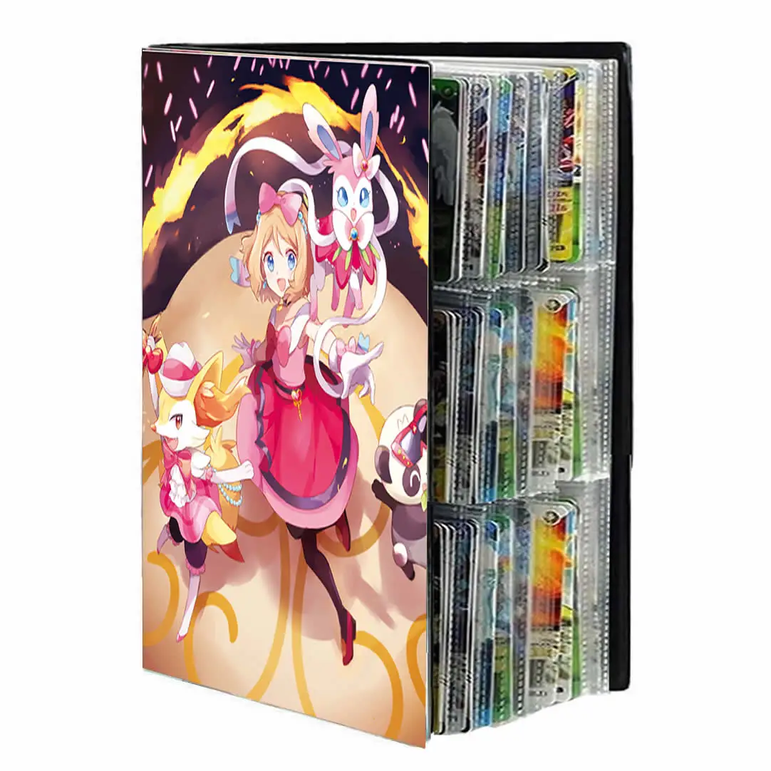 9-vakjes kaartenalbum map anime cover collectiehouder binder geschikt voor Pokémon YuGiOh TCG game sport voetbal 540 kaarten opbergruimte