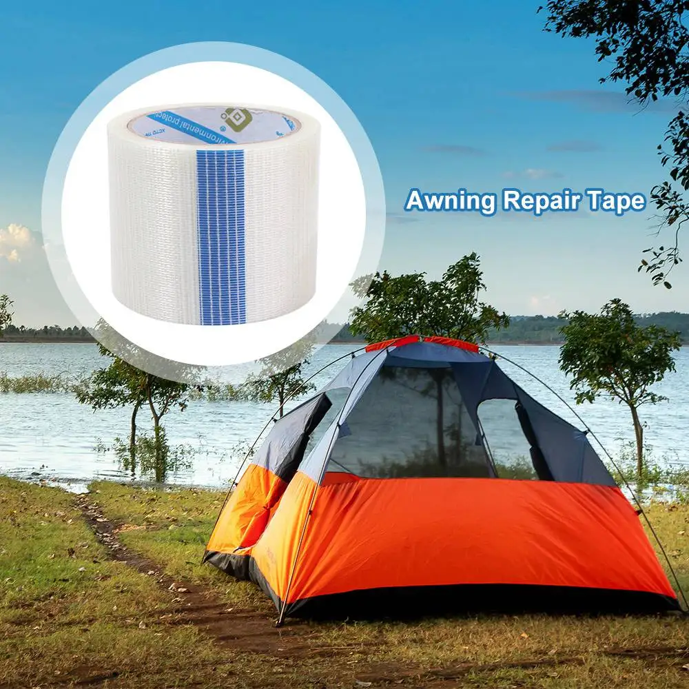 

Waterproof Adhesive Tent Repair Tape Quick Fix Cracks Holes Sunshade Shelter Canopy Patch Tape Strong Self-adhesive Rain-proof