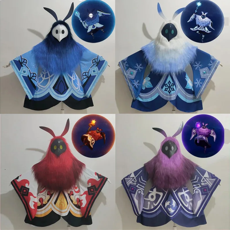 New Genshin Impact Cosplay Ice Attribute Abyss Mage Costume Custom Cos Suit Props  Mask Halloween Party Anime Role Play Outfit 2