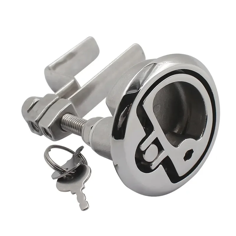 

Stainless steel floor lock double handle with curved handle