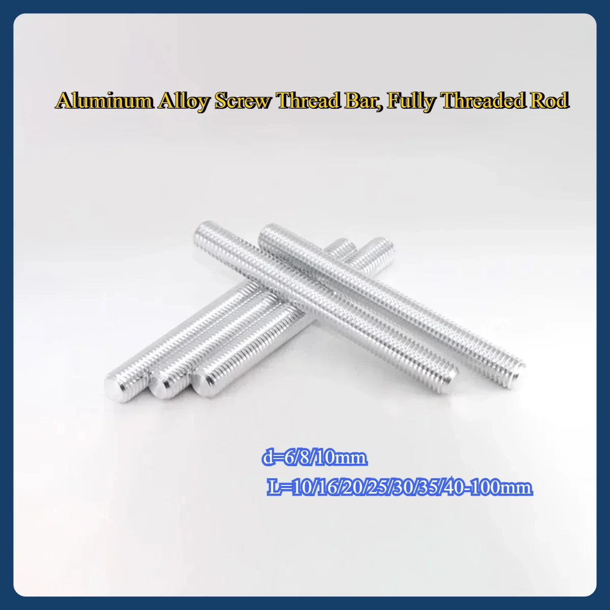 Aluminum Alloy Screw Thread Bar, Fully Threaded Rod / Furniture Connecting Screw M6M8M10