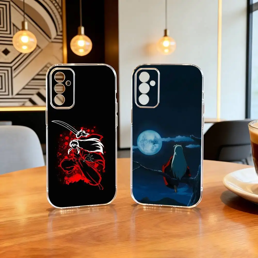 

Inuyasha Silhouette Red Katana Anime Phone Case Transparent Silicone Soft For SamsungA10,12,20,21S,30,31,40,50,51,52,70,71
