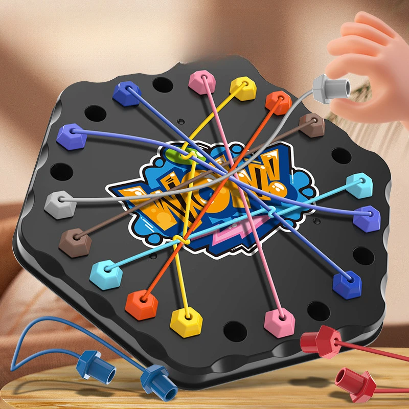 

Rope Puzzle Game Knot Challenge Toy Kids Logical Training Brain Teaser Unravel Rope Puzzle Fun Educational Toy For Children