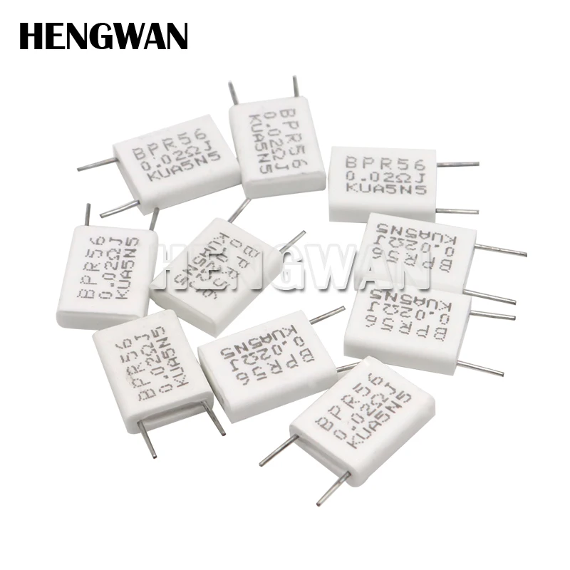 10pcs BPR56 5W 0.01 0.05 0.1 0.15 0.22 0.25 0.33 0.5 ohm Non-inductive Ceramic Cement Resistor 0.1R 0.15R 0.22R 0.25R 0.33R 0.5R