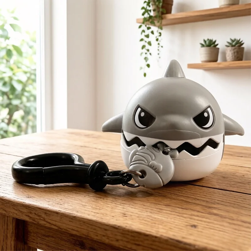 

Хит продаж: кабельный брелок-подвеска в виде акулы с зубьями, на шнурке, с изображением большой рыбы, пожирающей маленькую, брелок-ключница, игрушка-динозавр.