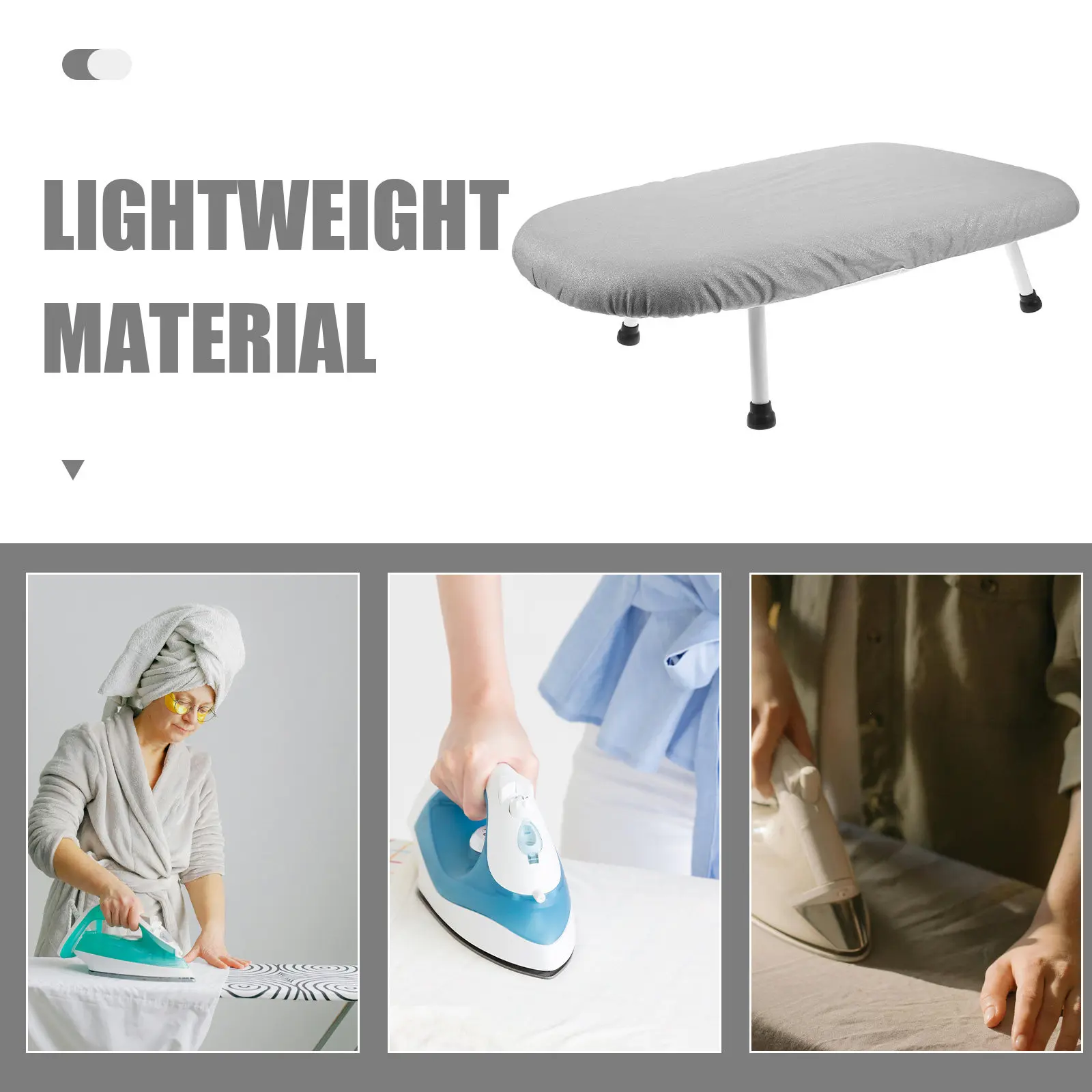 Space Saving Folding Ironing Board Table Top Ironing Mat with Enhanced Comfort Layer Cotton Cover Compact Design for Dorms