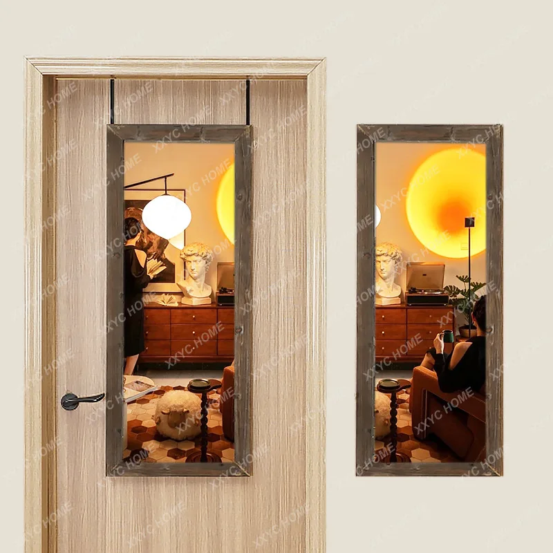 SS Hanging mirror behind the door, dressing mirror on the wall all over the body, household bedroom hanging door fitting mirror