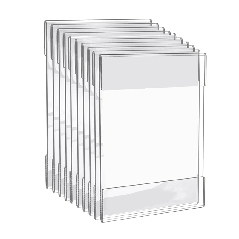 

10 Pack Sign Holders With Double Sided Adhesive Tape 8.5X11inch Acrylic For Wall Sign Memo Document Menus Display